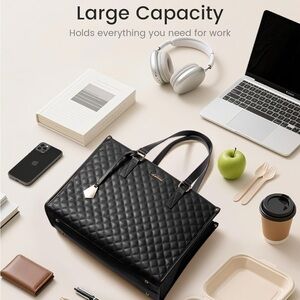 LOVEVOOK Women’s Lunch Tote 15.6in Laptop Bag with Insulated Lunch Compartment